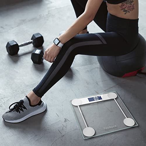 400lb / 180kg Digital Body Weight Bathroom Scale with Step-On Technology and ...