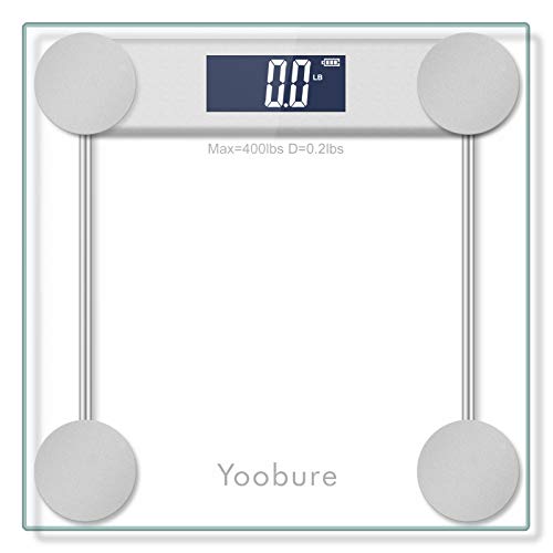 400lb / 180kg Digital Body Weight Bathroom Scale with Step-On Technology and ...