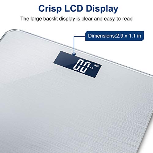 Weight Scale, Precision Digital Body Bathroom Scale with Step-On Technology, ...