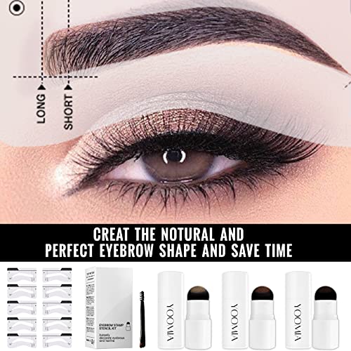 YOOMIA Eyebrow Stamp Stencil Kit Eyebrow Stamp Shaping Kit Waterproof Brow St...