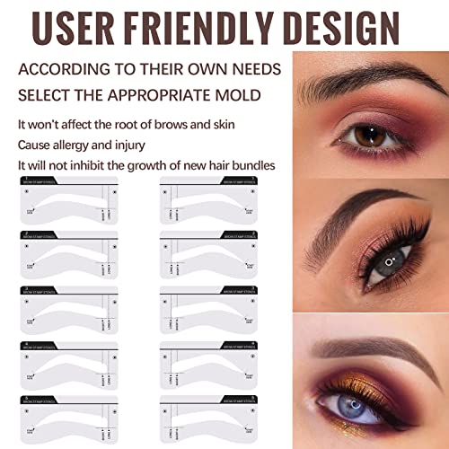 YOOMIA Eyebrow Stamp Stencil Kit Eyebrow Stamp Shaping Kit Waterproof Brow St...