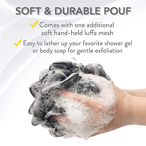 Loofah Back Scrubber | Bamboo Charcoal Infused Shower Scrubber | Bath-Sponge ...