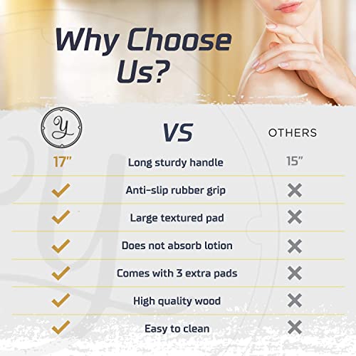 Lotion Applicator for Your Back | 17" Long Handle for Easy Reach Self Applica...