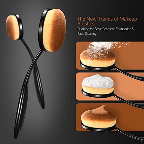 Yoseng Makeup Brush Set of 10 New Fashionable Cream Super Soft Professional O...