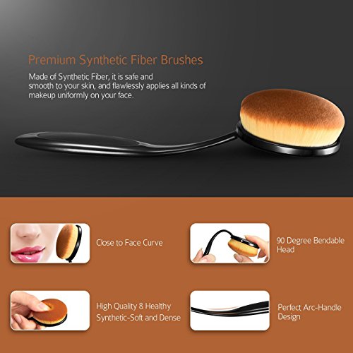 Yoseng Makeup Brush Set of 10 New Fashionable Cream Super Soft Professional O...