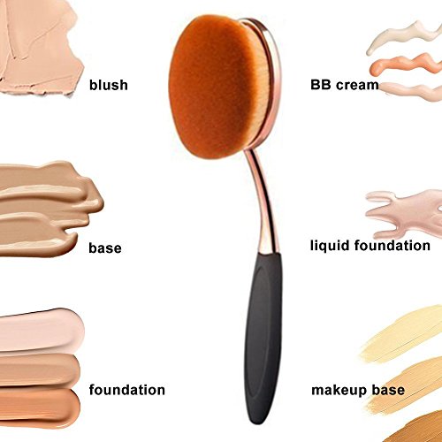 Yoseng Oval Foundation Brush Large Toothbrush makeup brushes Fast Flawless Ap...