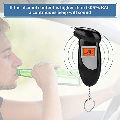 Breathalyzer with LCD Display, Digital Alcohol Breath Tester, Keychain Breath...
