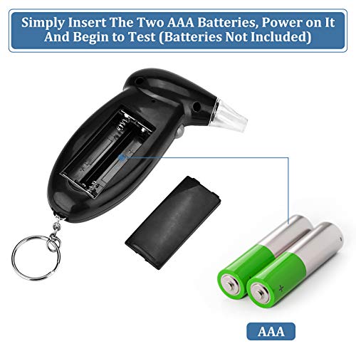 Breathalyzer with LCD Display, Digital Alcohol Breath Tester, Keychain Breath...