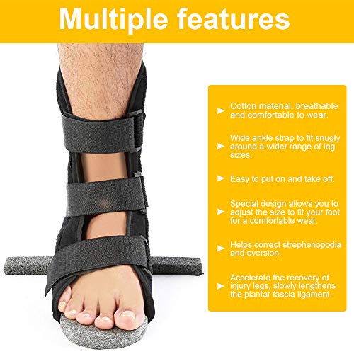 Leg Fixation Protector, Ankle Strap Support Foot Orthosis Plantar Splint Brac...