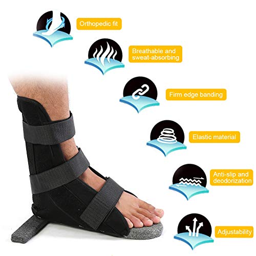 Leg Fixation Protector, Ankle Strap Support Foot Orthosis Plantar Splint Brac...