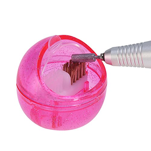 Mini Drill Bit Cleanser Box for Nail Art Drill Head Dual Clean Brush Portable...