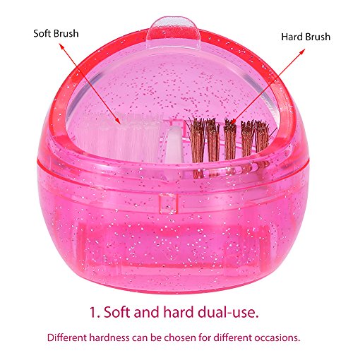 Mini Drill Bit Cleanser Box for Nail Art Drill Head Dual Clean Brush Portable...