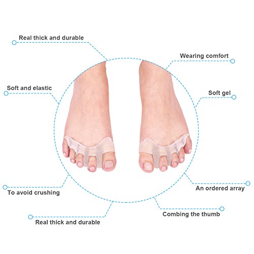 Toe Separator and Protectors, Triple Gel Toe Separators for Overlapping Toe, ...