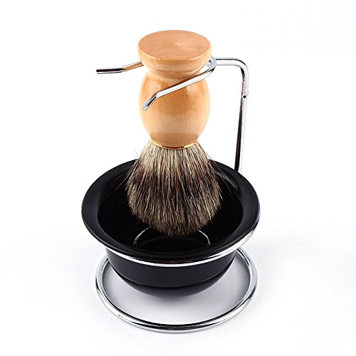 Yosoo Men's Shaving Brushes Set with Stainless Steel Shaving Brush Razor Stan...