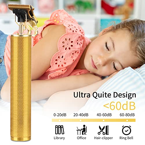 Upgrated Hair Trimmer for Men, T-Blade Cordless Clippers wizh 4 Guide Comb, Z...