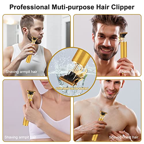 Upgrated Hair Trimmer for Men, T-Blade Cordless Clippers wizh 4 Guide Comb, Z...