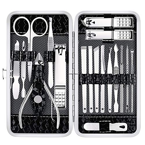 Manicure Set Nail Clippers Pedicure Kit -18 Pieces Stainless Steel Manicure K...