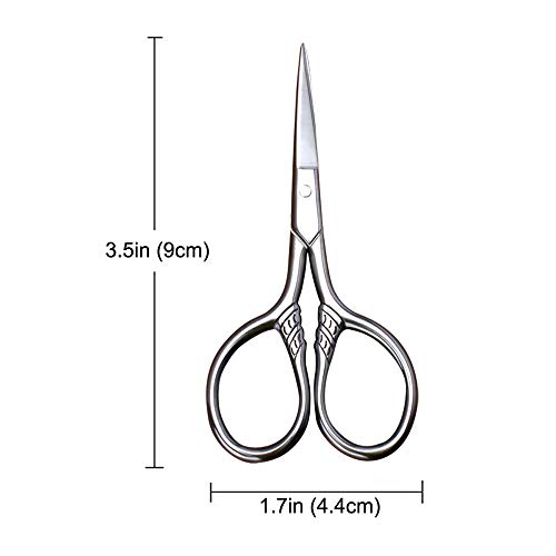 YOUGUOM Small Scissors – Stainless Steel Facial Hair Grooming Beauty Tool for...