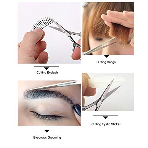 YOUGUOM Small Scissors – Stainless Steel Facial Hair Grooming Beauty Tool for...