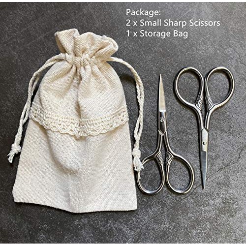 YOUGUOM Small Scissors – Stainless Steel Facial Hair Grooming Beauty Tool for...