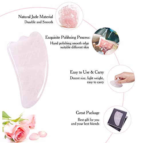 Gua Sha Facial Tool, Scraping Facial Massage Tool Skin Care Tool Rose Quartz ...