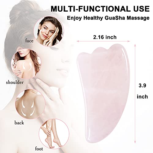 Gua Sha Facial Tool, Scraping Facial Massage Tool Skin Care Tool Rose Quartz ...