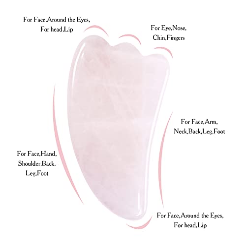 Gua Sha Facial Tool, Scraping Facial Massage Tool Skin Care Tool Rose Quartz ...