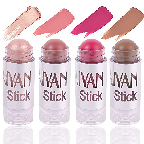 YOUNG VISION Cream Blush Stick, All-in-One Natural Makeup Stick for Cheeks, L...