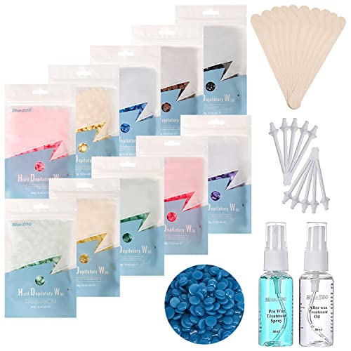 YOUNG VISION Hard Wax Beads Bulk Packs for Hair Removal (2.2 lb), 10 Colors W...
