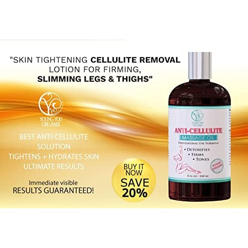 Anti-Cellulite Massage Oil Reduces & Prevents Cellulite, Stretch Marks, Anti-...