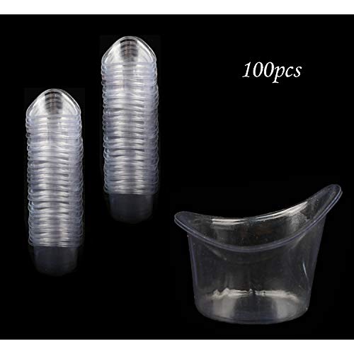 YouU 100 Pcs Non Sterile Disposable Plastic Eye Wash Cups Portable Disposable...