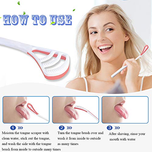 YOUYA Tongue Scraper Tongue Brush, BPA Free Oral Hygiene Tool To Help Resist ...