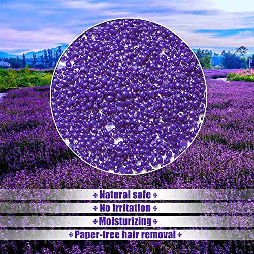 Hard Wax Beans for Painless Hair Removal, Brazilian Waxing for Face, Eyebrow,...