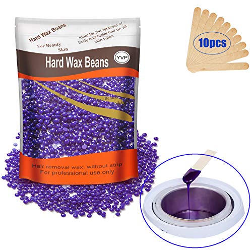 Hard Wax Beans for Painless Hair Removal, Brazilian Waxing for Face, Eyebrow,...