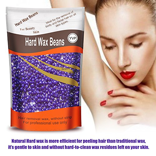Hard Wax Beans for Painless Hair Removal, Brazilian Waxing for Face, Eyebrow,...