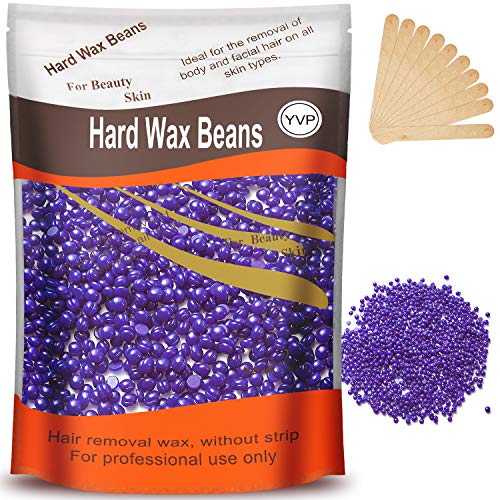 Hard Wax Beans for Painless Hair Removal, Brazilian Waxing for Face, Eyebrow,...