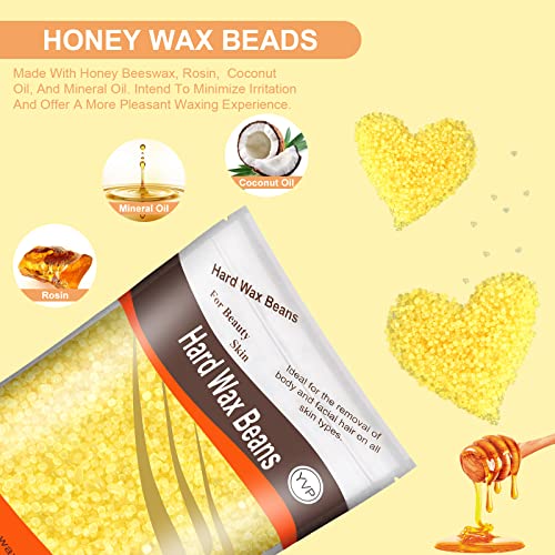 Wax Beads for Hair Removal, Yovanpur Upgraded Formula Hard Wax Beads for Braz...