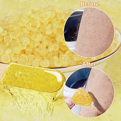 Wax Beads for Hair Removal, Yovanpur Upgraded Formula Hard Wax Beads for Braz...