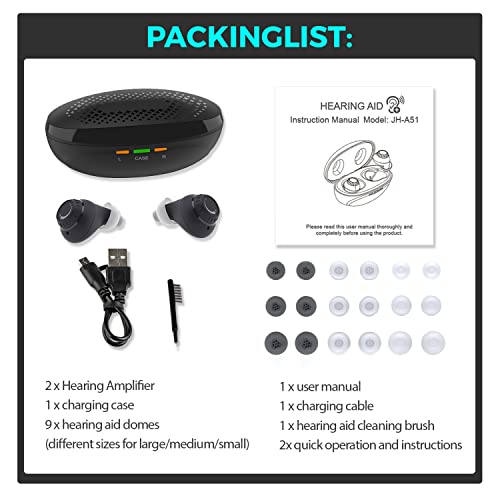 Hearing Aids ,YOXINTA Hearing aids for seniors with Noise Cancelling,Light & ...