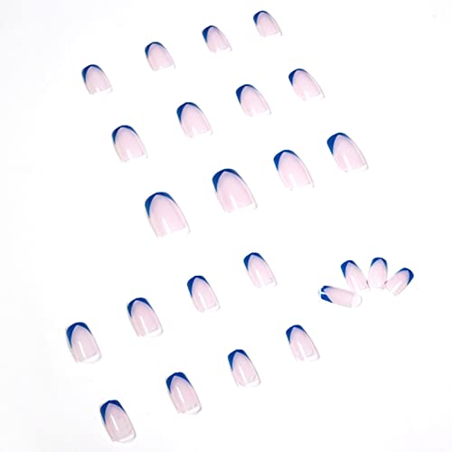YoYoee Press on Nails French Tips Acrylic Short Fake Nails Square Full Cover ...