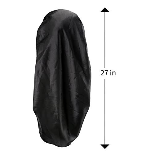 Satin Bonnet for Women 2 Pack Soft and Elastic Black Leopard Long Hair Cap，L...