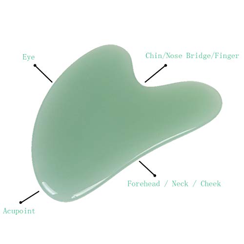 Ypser Gua Sha Facial Tools Jade Roller Stone Guasha Board Skin Care Massage T...