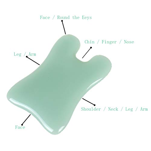 Ypser Gua Sha Facial Tools Jade Roller Stone Guasha Board Skin Care Massage T...