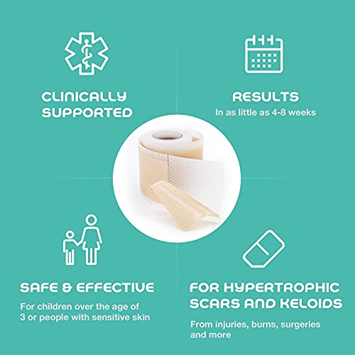 Medical Grade Soft Silicone Tape for Scar Removal (1'' X 70'') Scar Treatment...