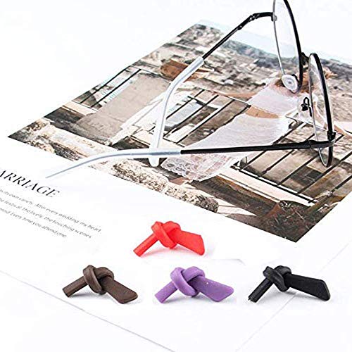 Eyeglass End Tips, 10 Pairs Silicone Anti-Slip Ear Sock Pieces Tube Sleeve Ey...