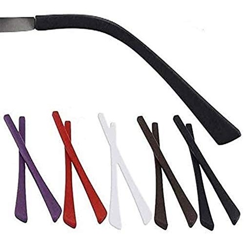 Eyeglass End Tips, 10 Pairs Silicone Anti-Slip Ear Sock Pieces Tube Sleeve Ey...