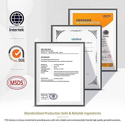 YTD Likomey Reflective Glitter Gel Nail Polish,15ml Deep Blue Flash Diamond D...