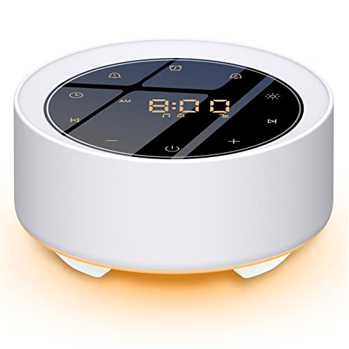 YTE White Noise Machine with Alarm Clock, 20 Hi-Fi Soothing Sounds, 7 Color B...