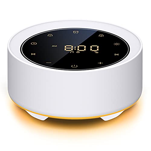 YTE White Noise Machine with Alarm Clock, 20 Hi-Fi Soothing Sounds, 7 Color B...