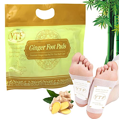 Foot Pads - (20pcs) Natural Ginger Bamboo Foot Patches Body Cleansing Foot Ca...
